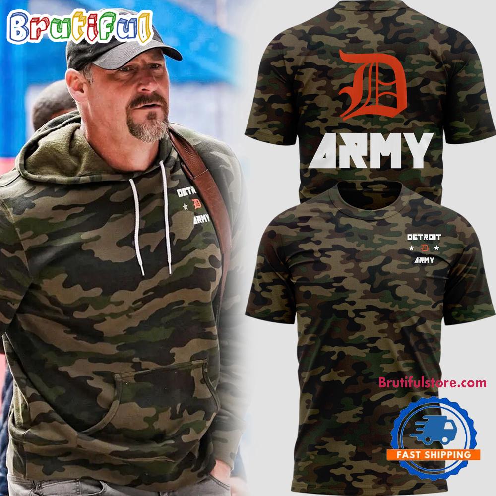 Detroit Lions Army Salute To Service Special Edition 2024 T Shirt
