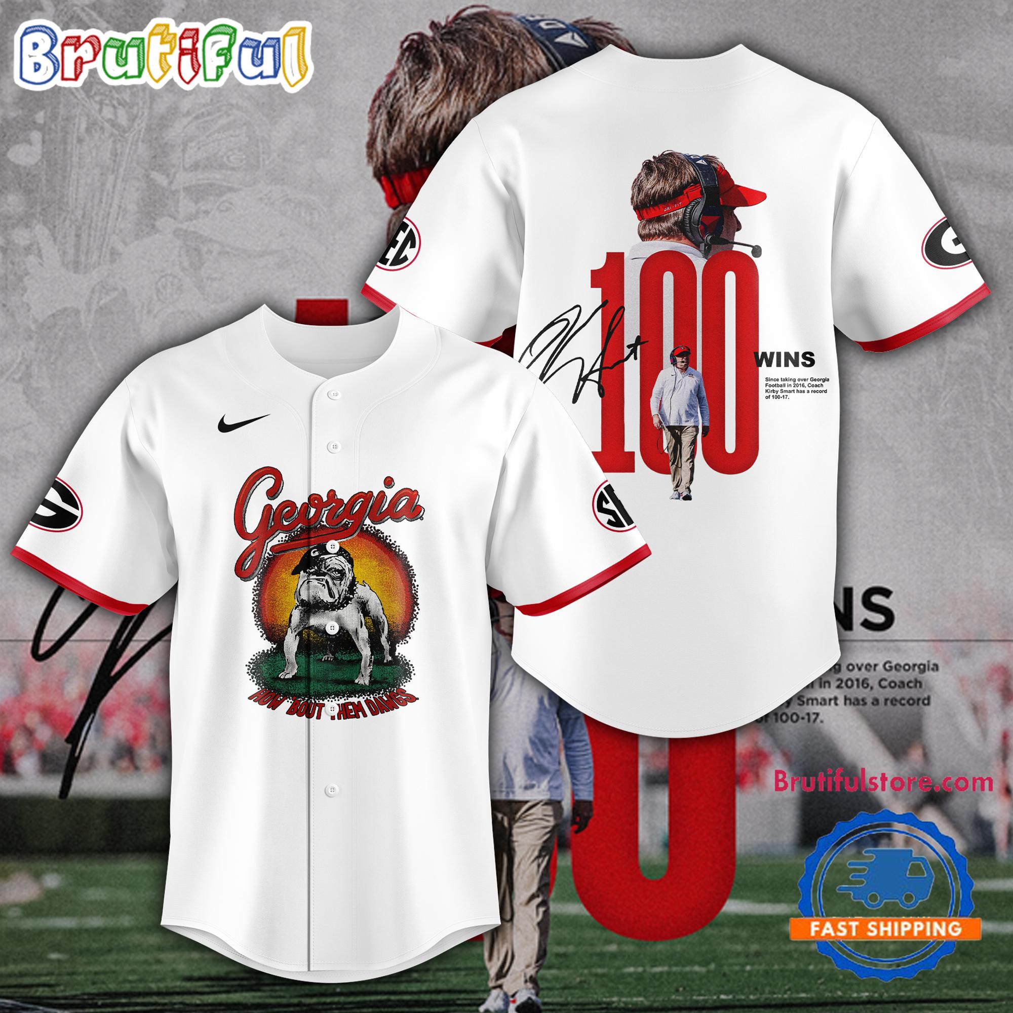Georgia Bulldogs 100 Win Limited Edition 2024 Jersey Shirt