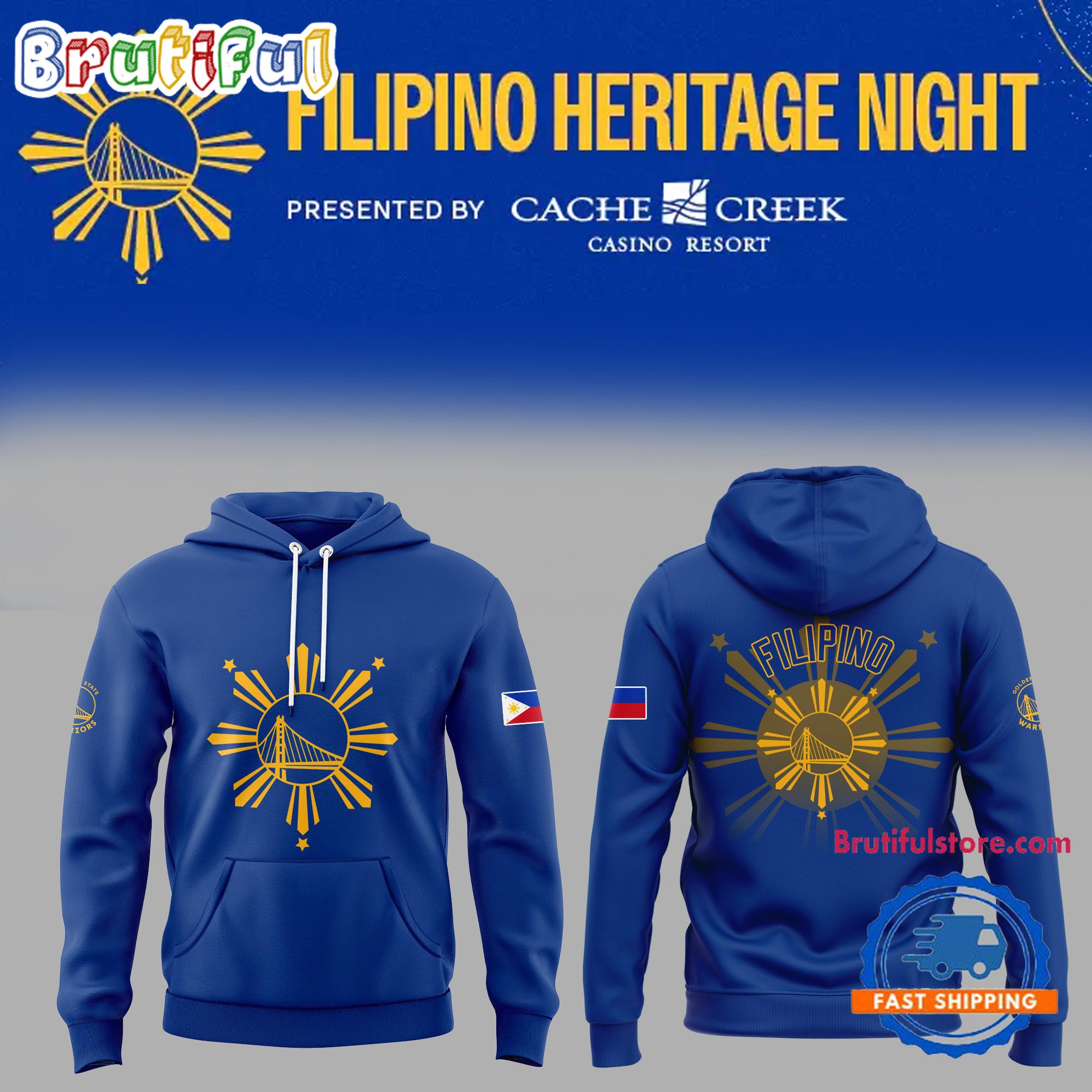 Golden State Warriors Basketball Filipino Heritage Night Hoodie