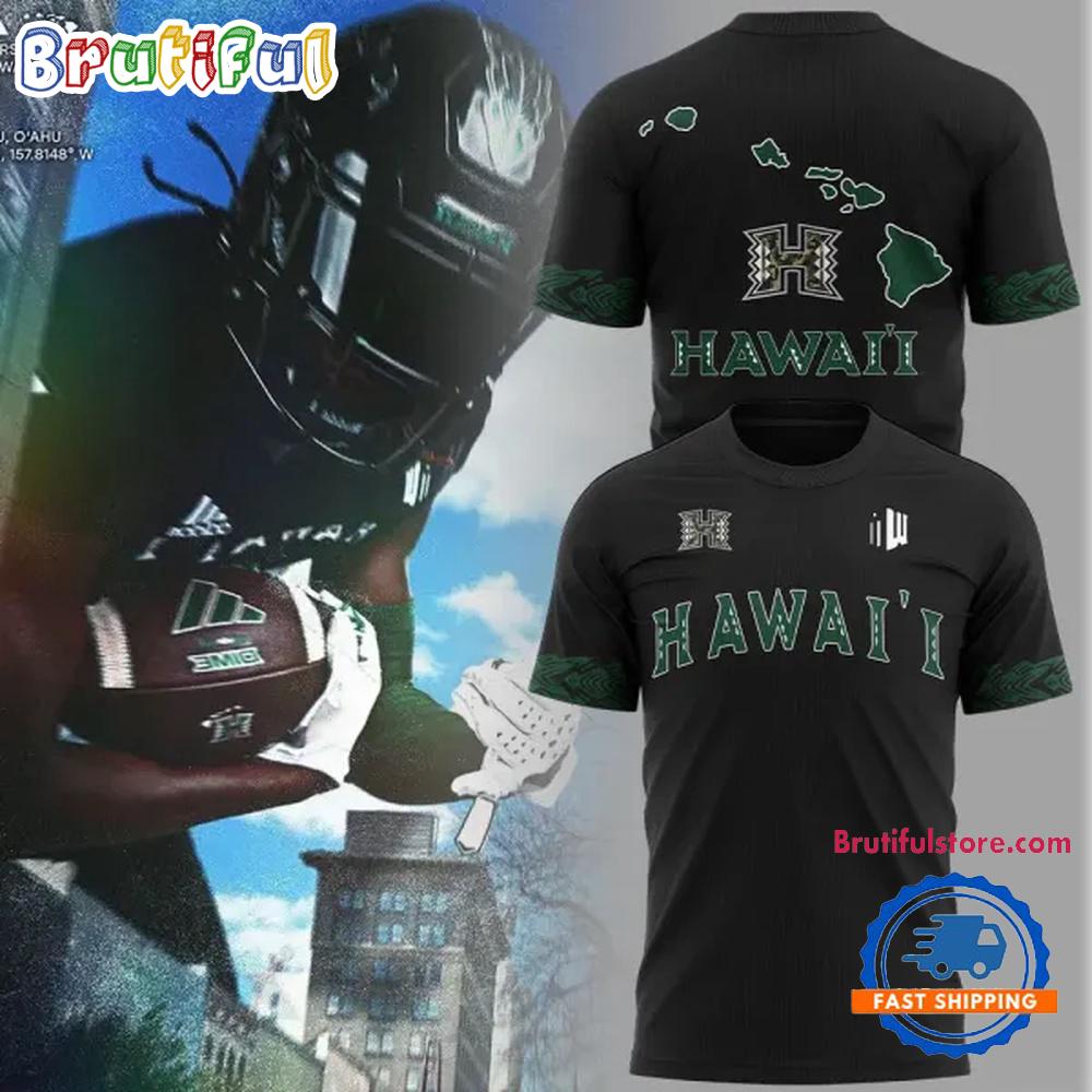 Hawaii Rainbow Warriors Football For Military Night Limited Edition T Shirt