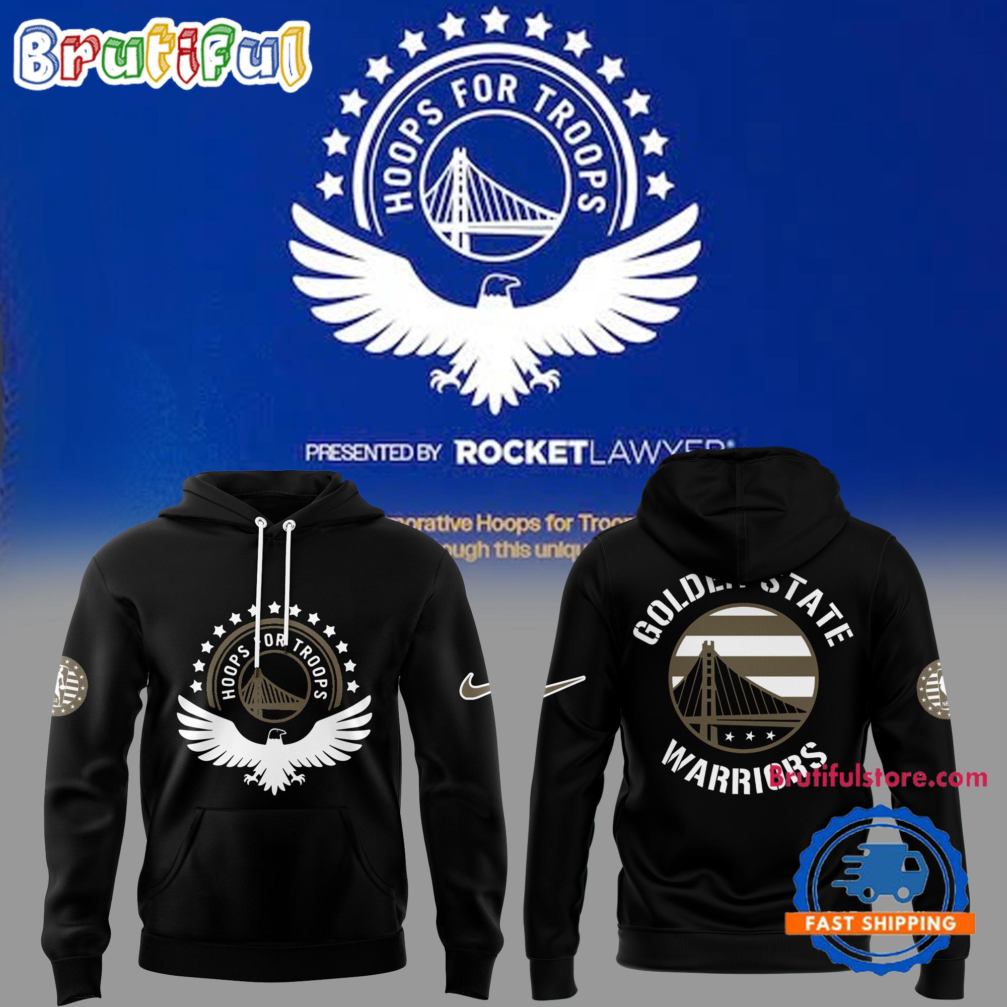 Hoops For Troops Golden State Warriors Limited Edition Hoodie Shirt