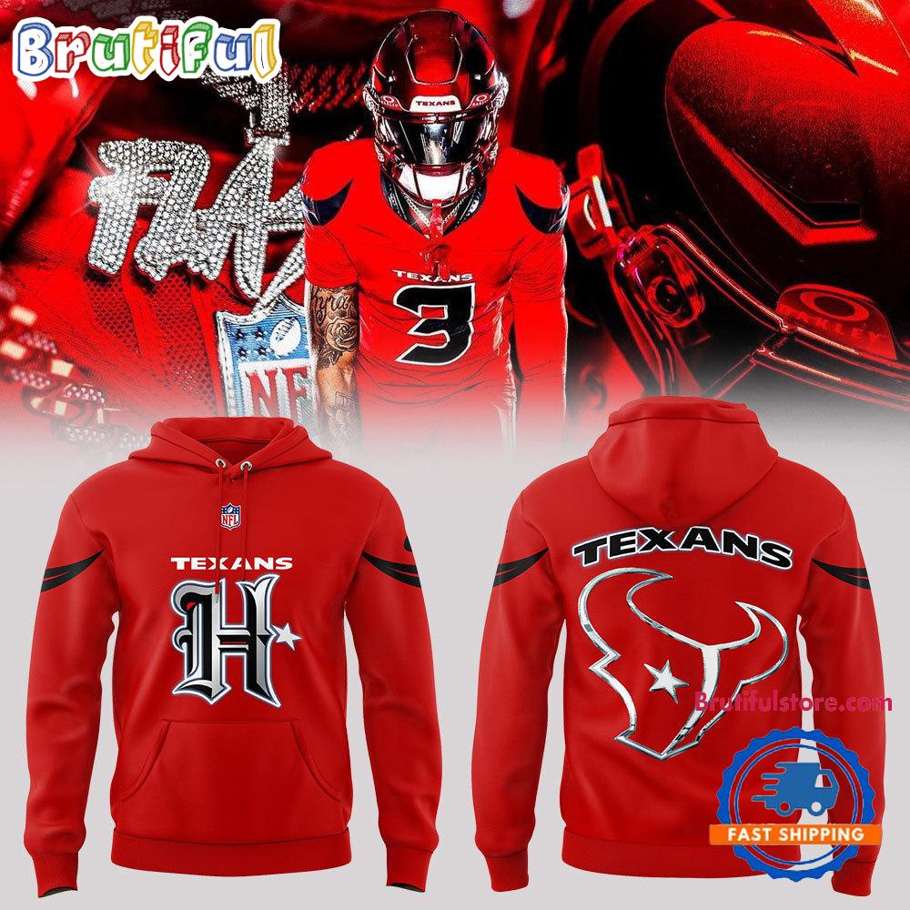 Houston Texans UNIFORM Battle Limited Edition Red Hoodie