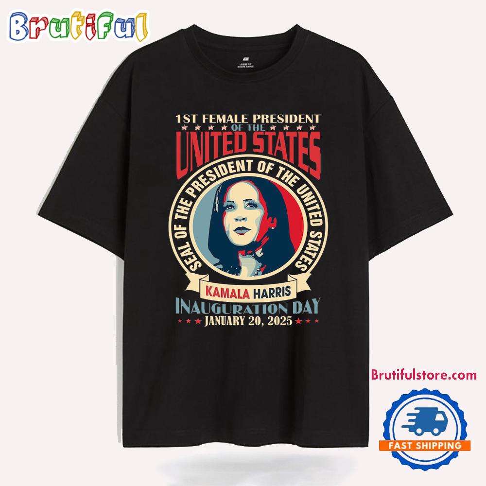 Kamala Harris 1st Female President TShirt, President 2024 Kamala Harris Won T Shirt