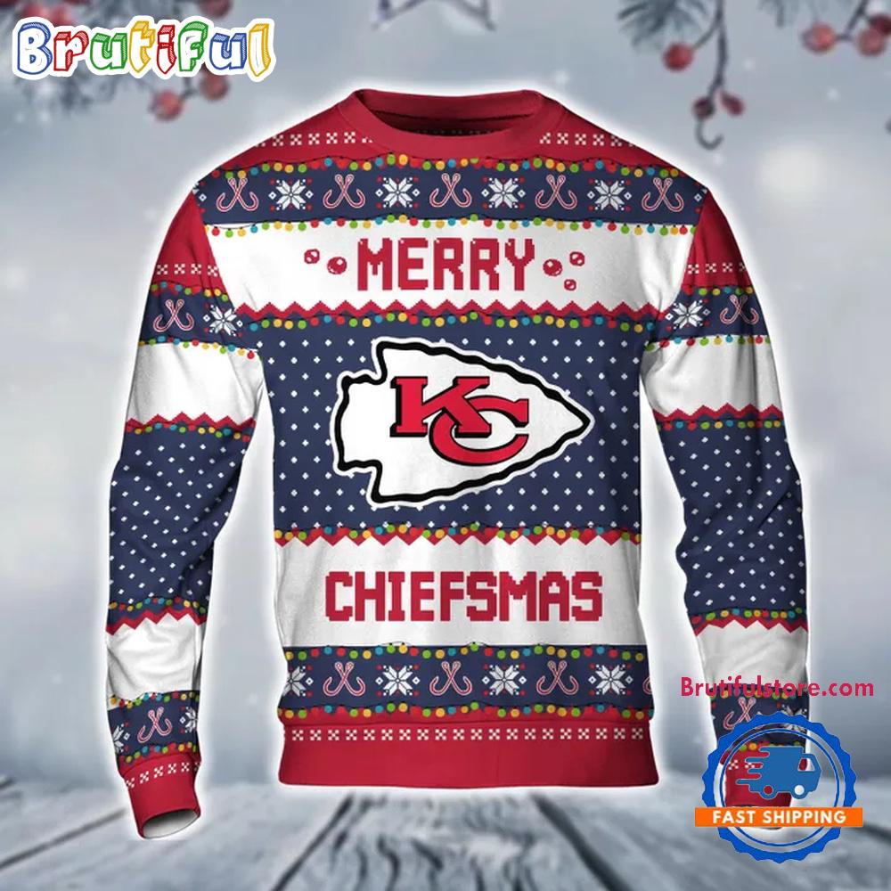 Kansas City Chiefs NFL 2024 Merry Chiefsmas Photo Christmas Ugly Sweater