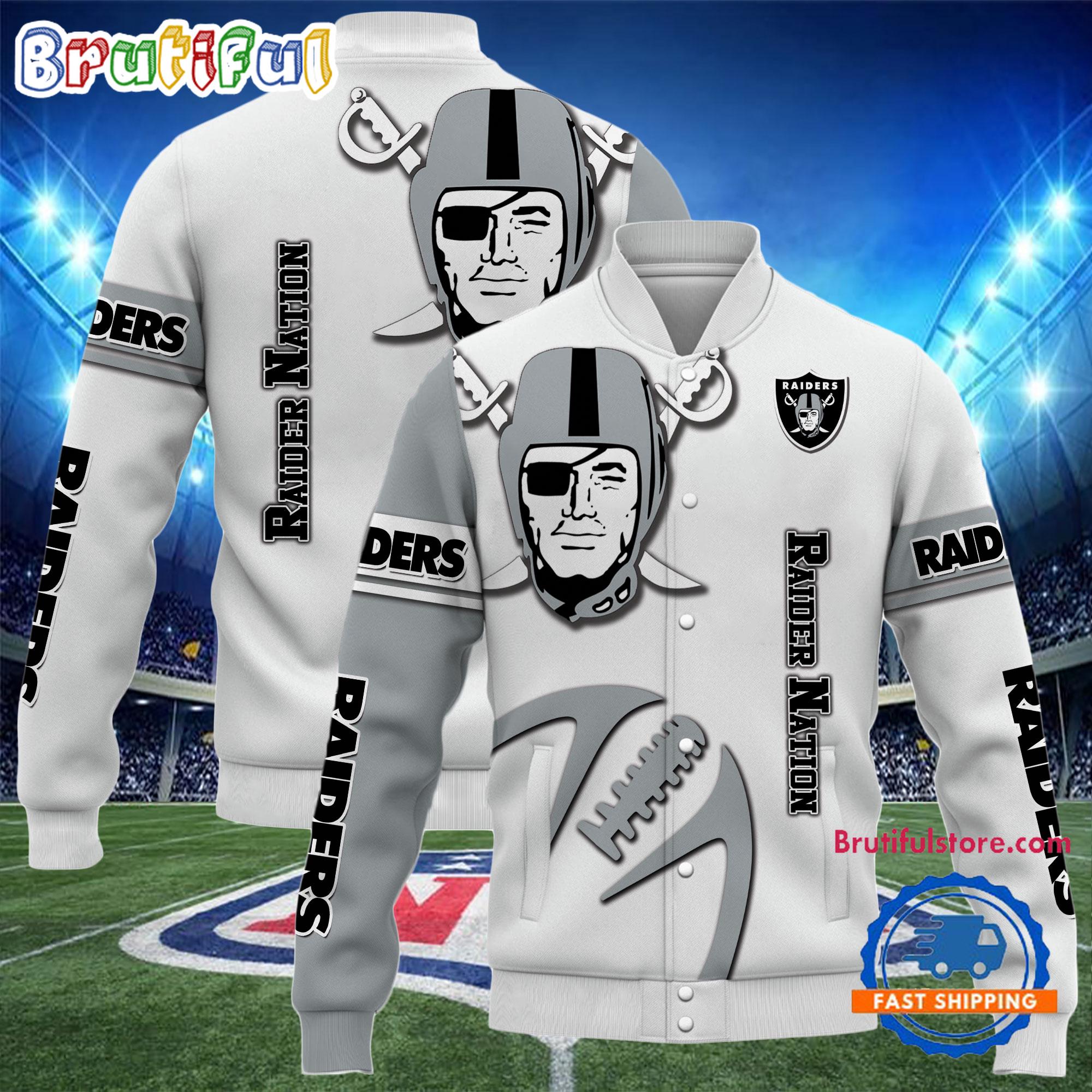 Las Vegas Raiders 2024 NFL Team Limited Edition New Design Baseball Jacket