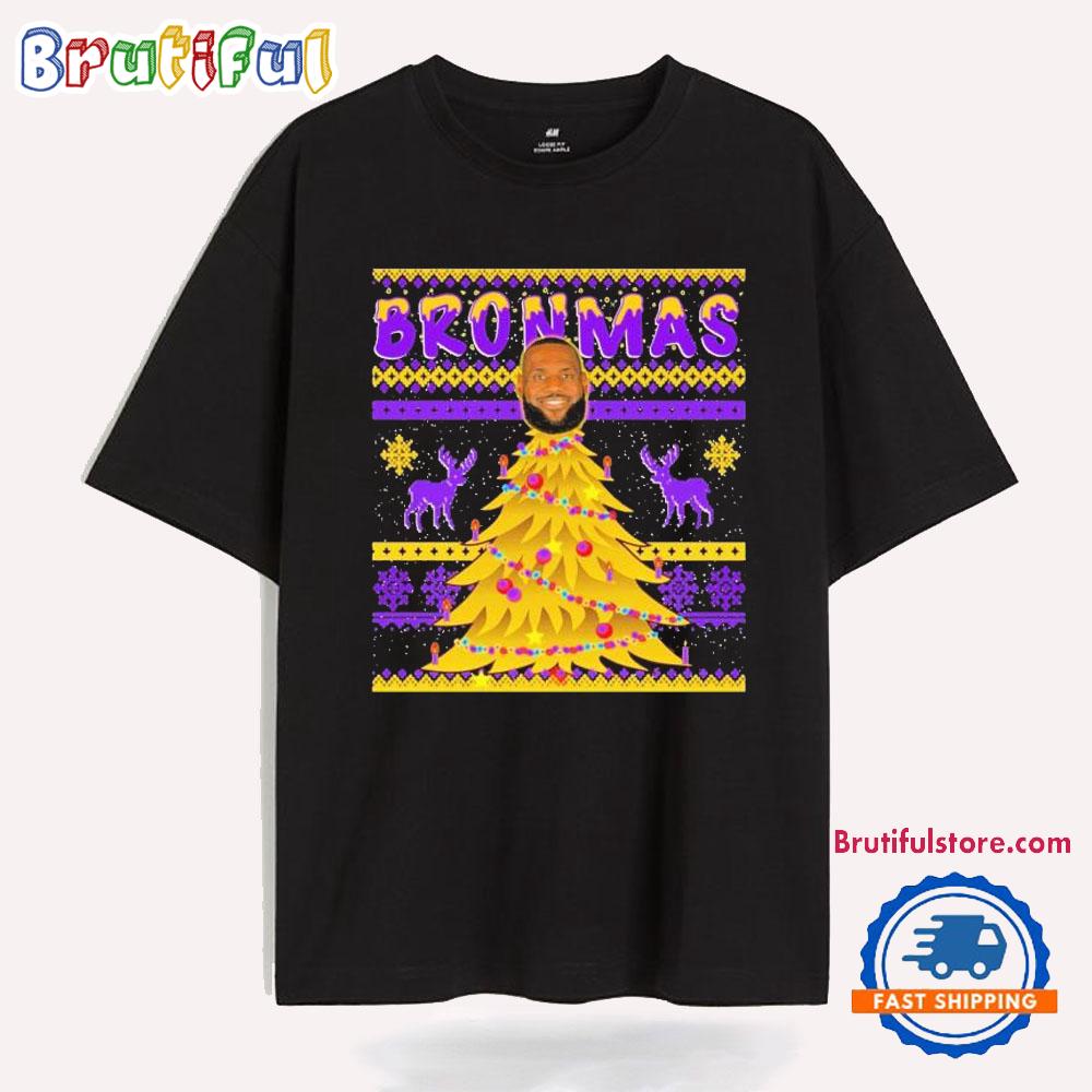 Lebron James Bronmas Ugly Holiday Tree Christmas T Shirt