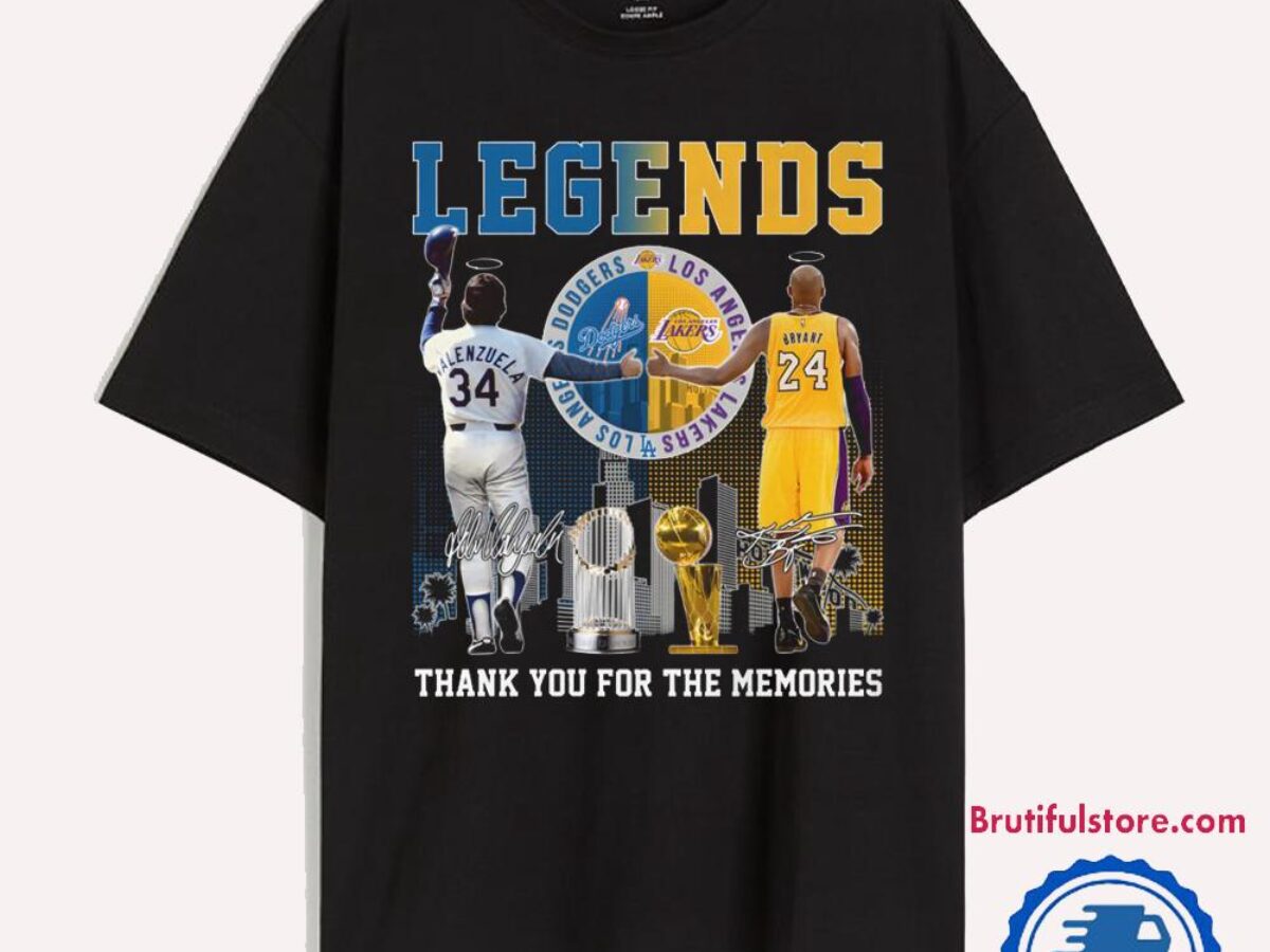 Los Angeles Dodgers And Los Angeles Lakers Legends Graphics Print