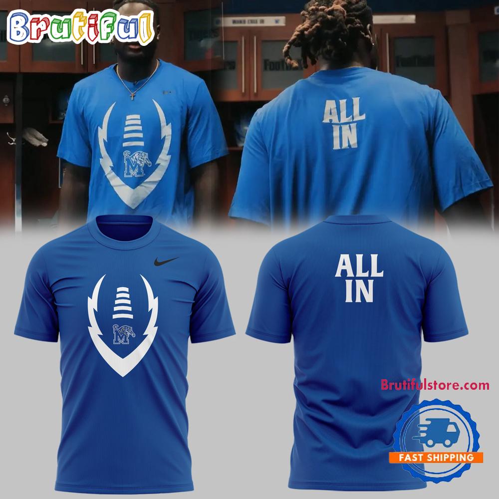 Memphis Tigers Football All In New T Shirt