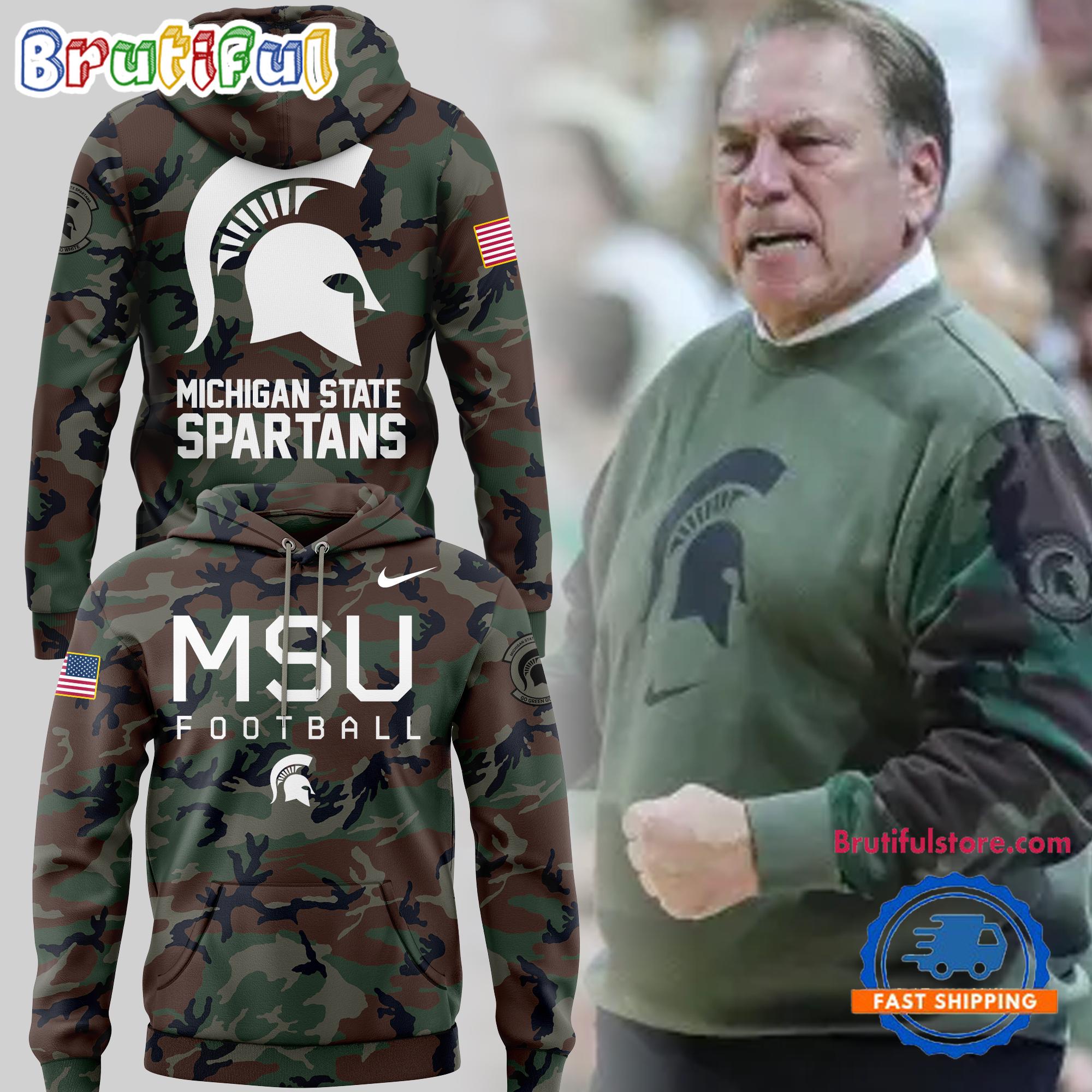 Michigan State Spartans Veteran Camo Limited 3D Shirt