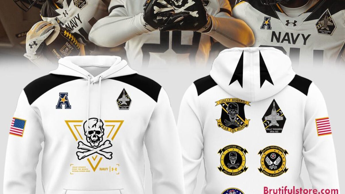 Navy Midshipmen 2024 NCAA Football Special New Jolly Rogers Hoodie