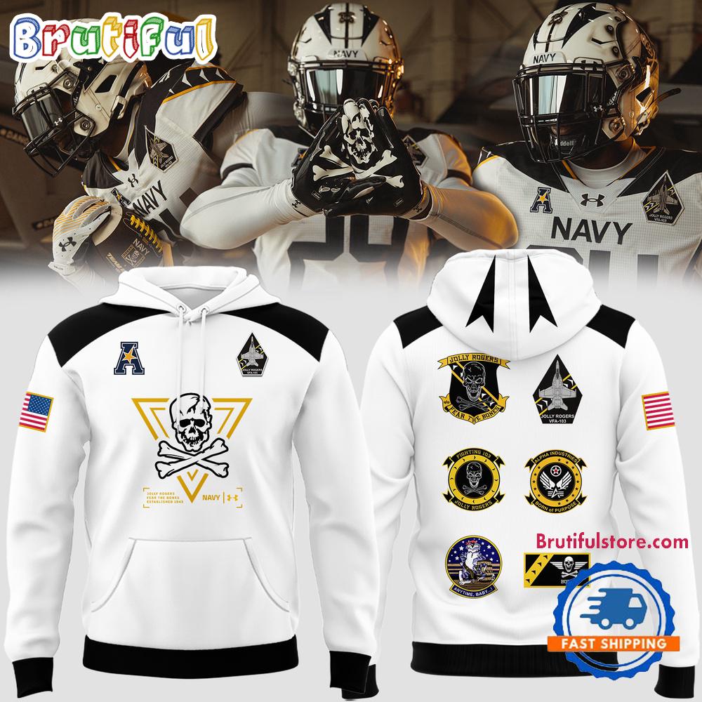 Navy Midshipmen 2024 NCAA Football Special New Jolly Rogers Hoodie