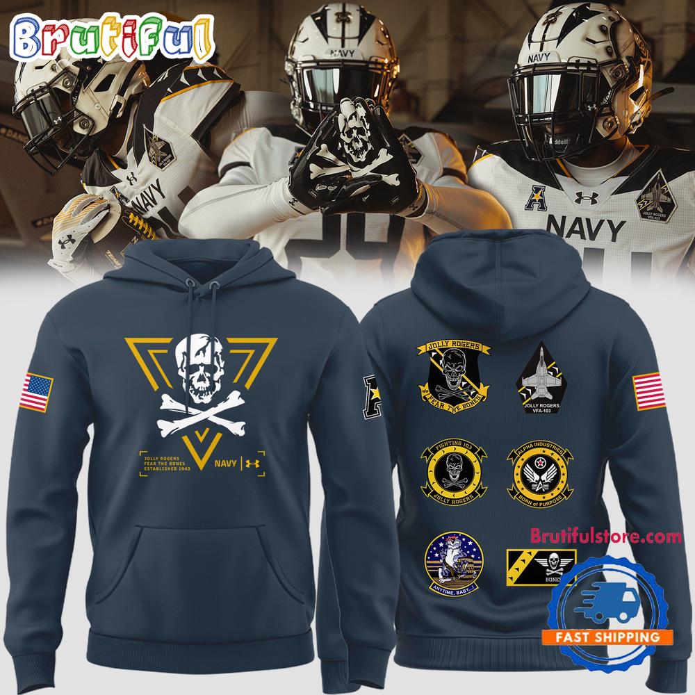 Navy Midshipmen 2024 NCAA Football Special New Jolly Rogers Limited Hoodie