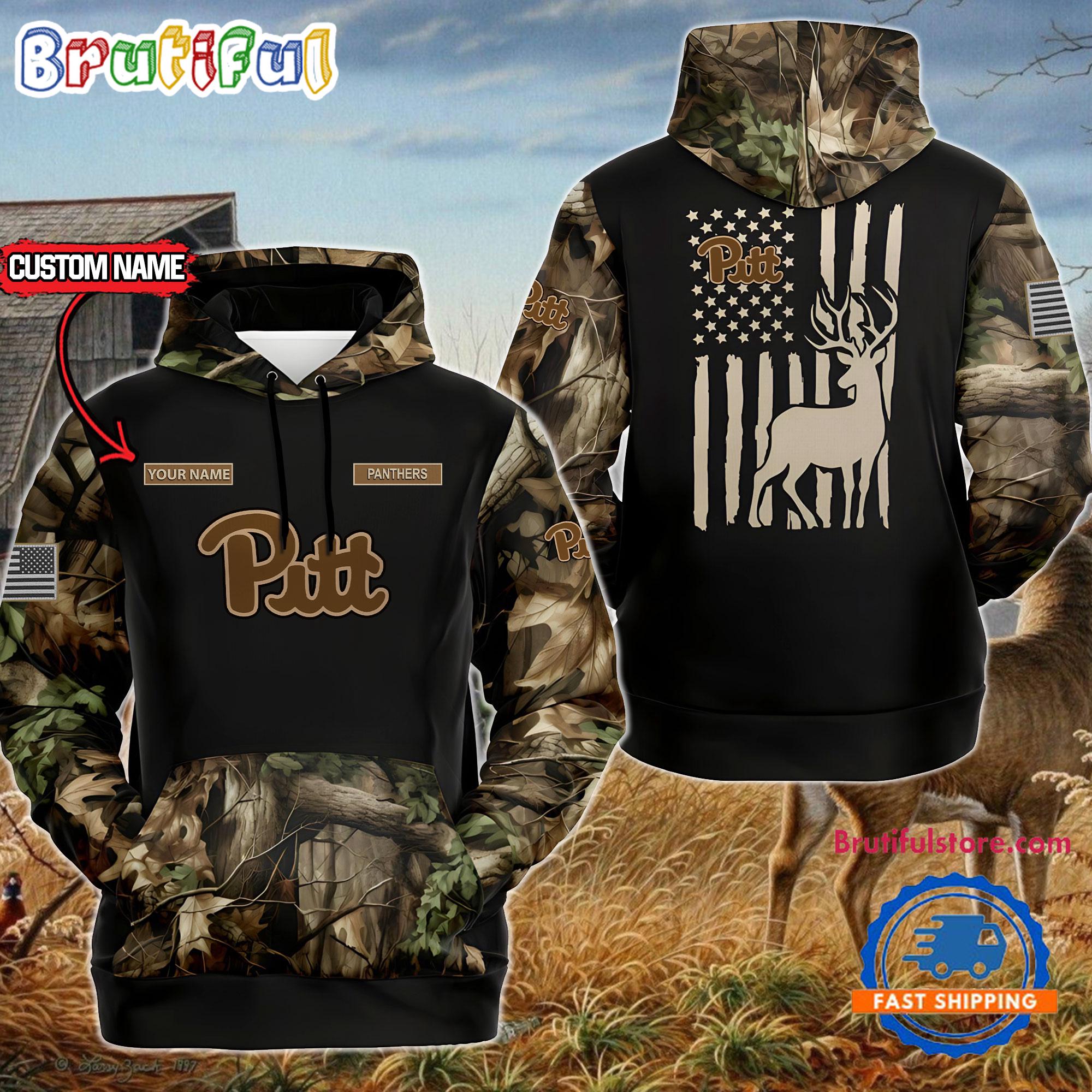 NCAA Pittsburgh Panthers Sporty Camo Hunting Style Hoodie, Sweatshirt, TShirt