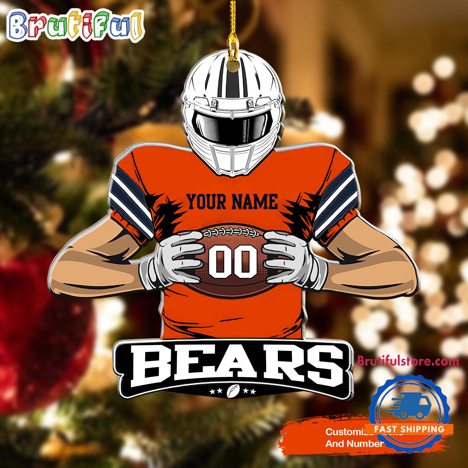 NFL Chicago Bears Special Football Game Player Christmas Ornament