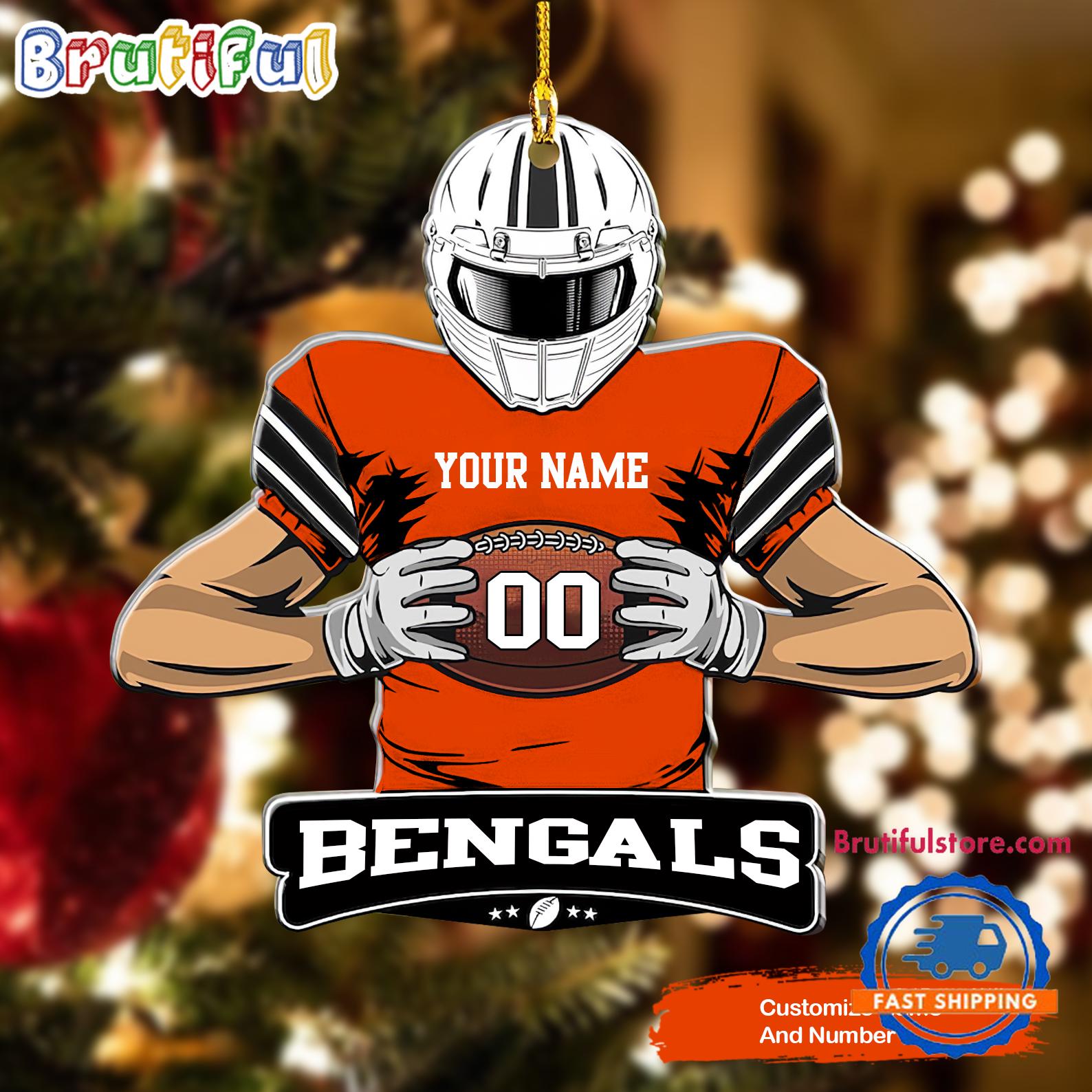 NFL Cincinati Bengals Special Football Game Player Christmas Ornament