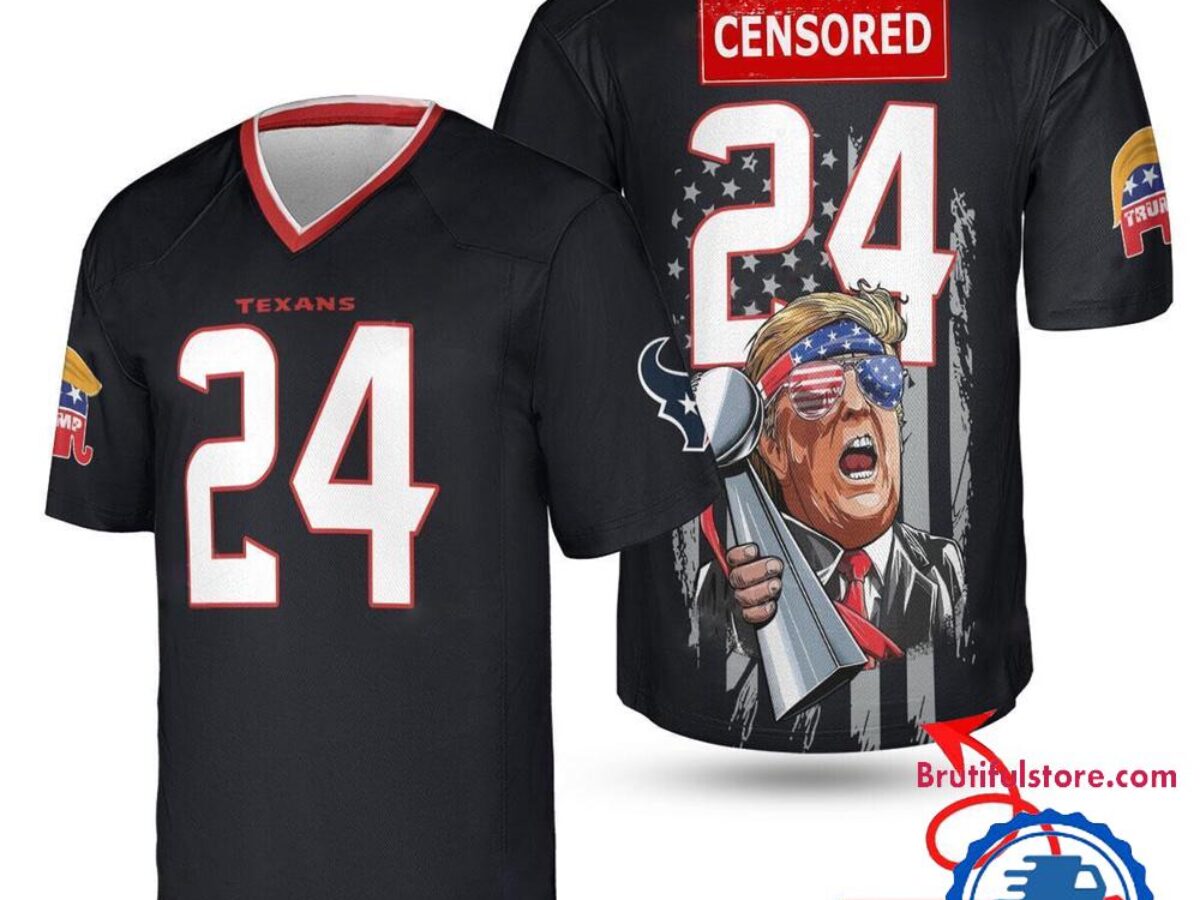 NFL Houston Texans x Donald Trump With Super Bowl Trophy Limited