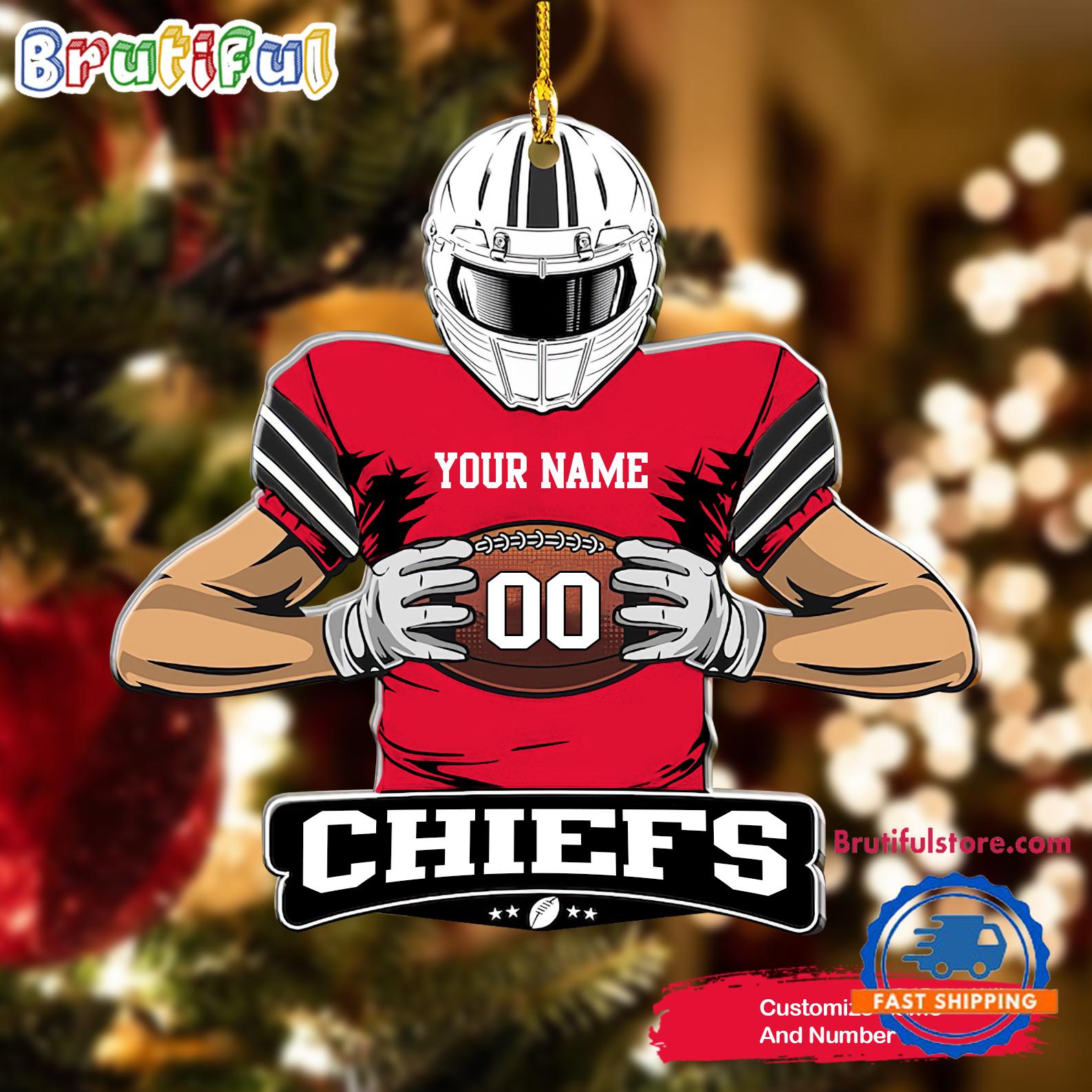 NFL Kansas City Chiefs Special Football Game Player Christmas Ornament
