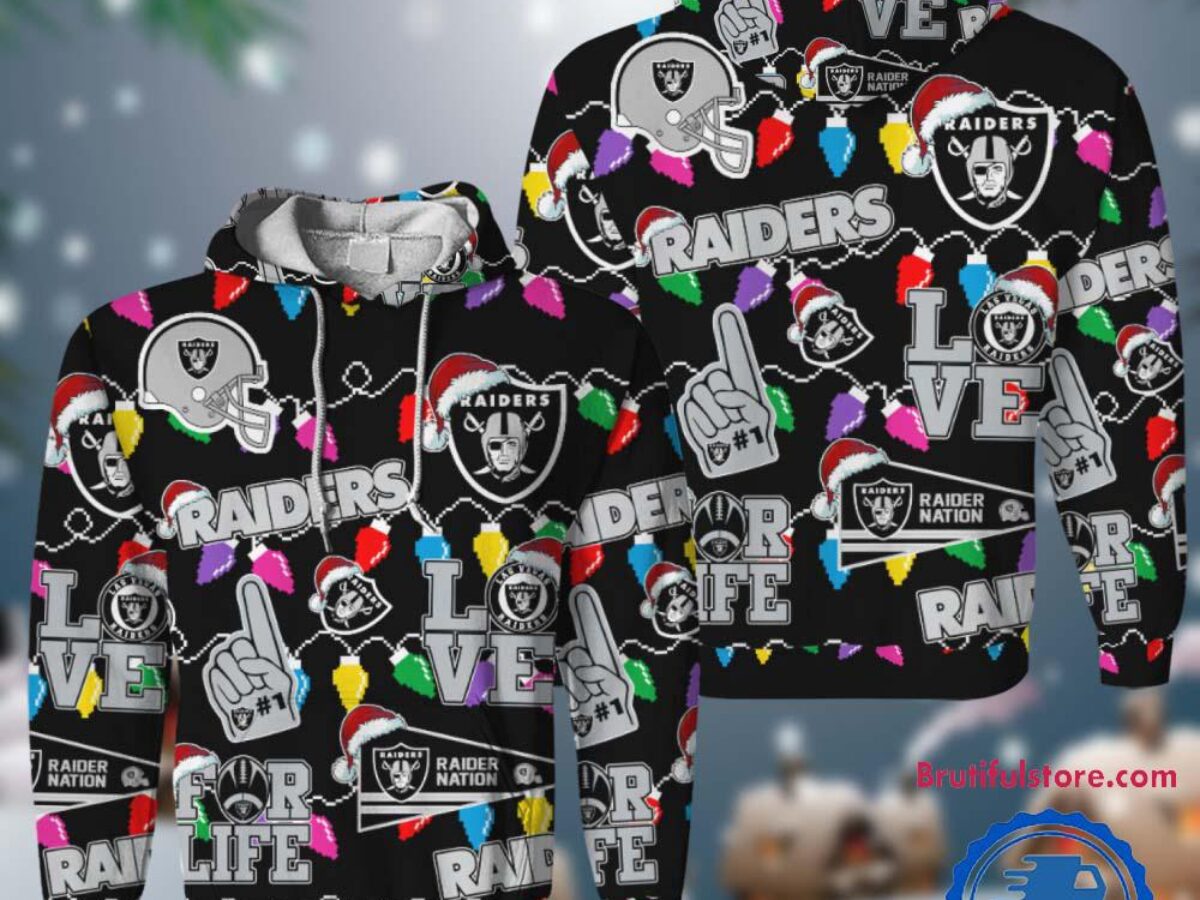 NFL Las Vegas Raiders Love For Life Football Team Merry Christmas