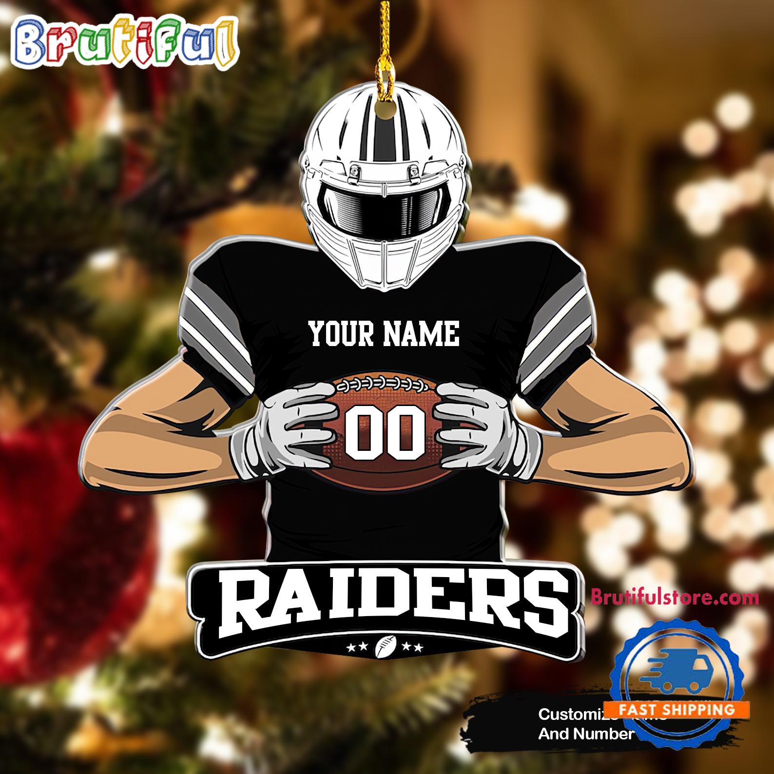 NFL Las Vegas Raiders Special Football Game Player Christmas Ornament