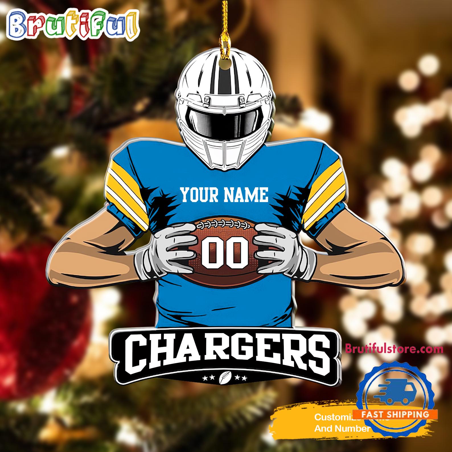 NFL Los Angeles Chargers Special Football Game Player Christmas Ornament