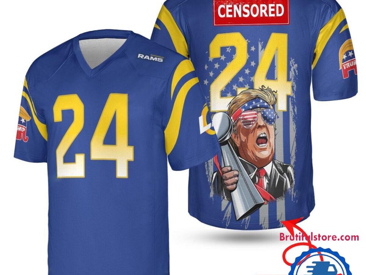 NFL Los Angeles Rams x Donald Trump With Super Bowl Trophy Limited