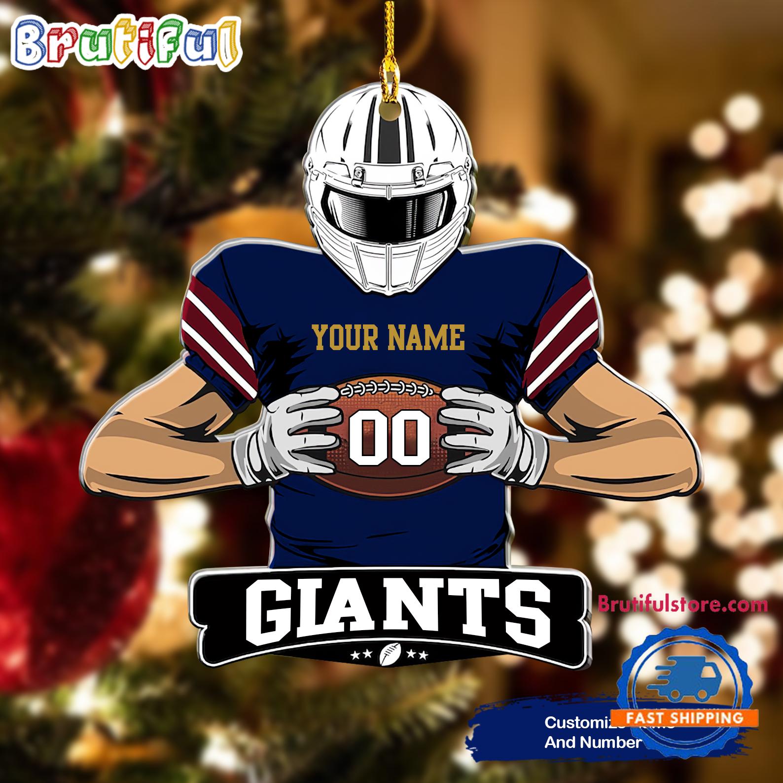 NFL New York Giants Special Football Game Player Christmas Ornament