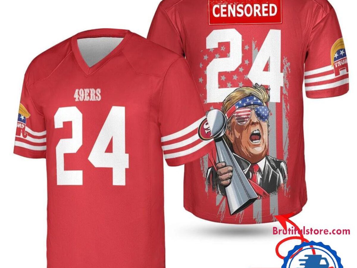 NFL San Francisco 49ers x Donald Trump With Super Bowl Trophy