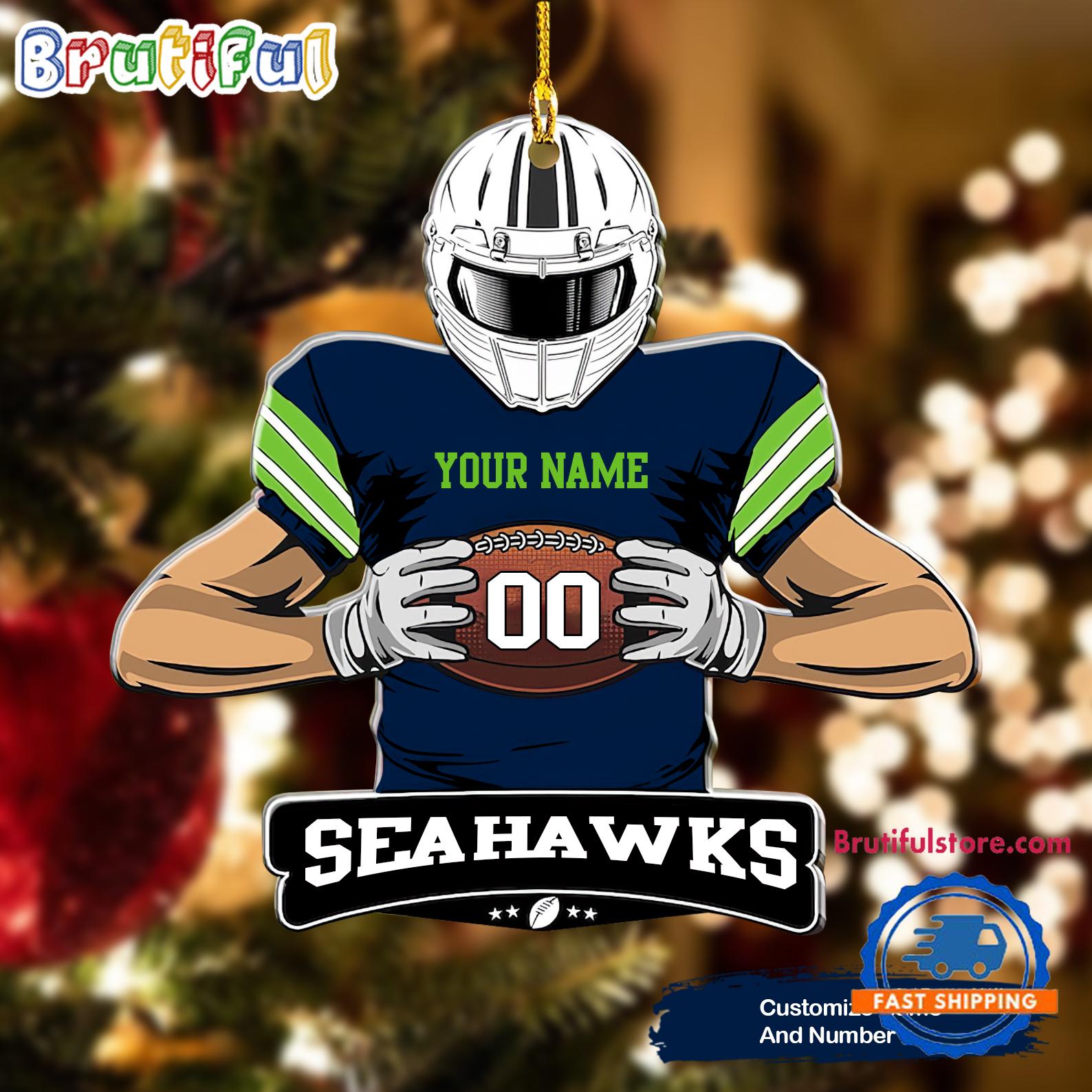 NFL Seattle Seahawks Special Football Game Player Christmas Ornament