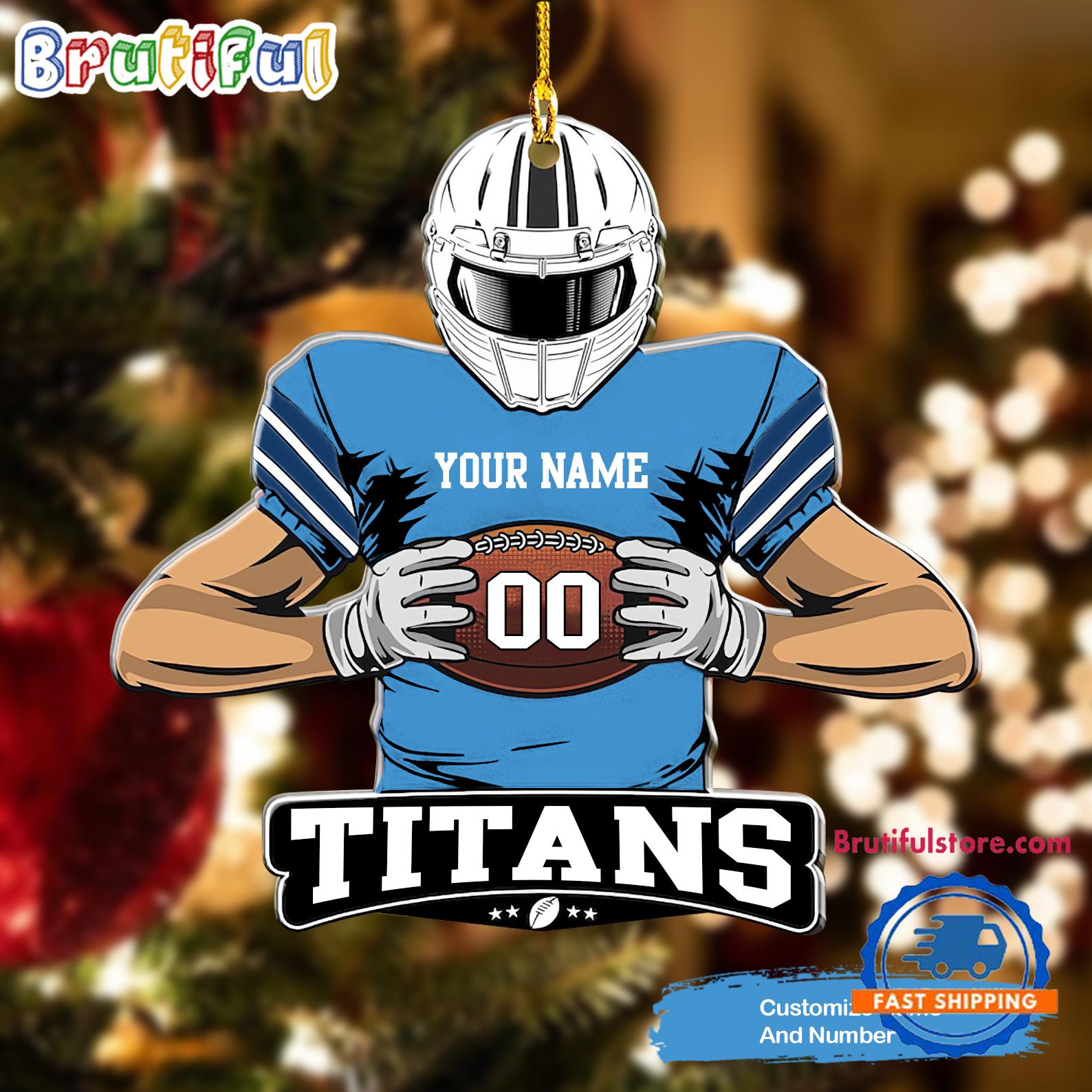 NFL Tennessee Titans Special Football Game Player Christmas Ornament