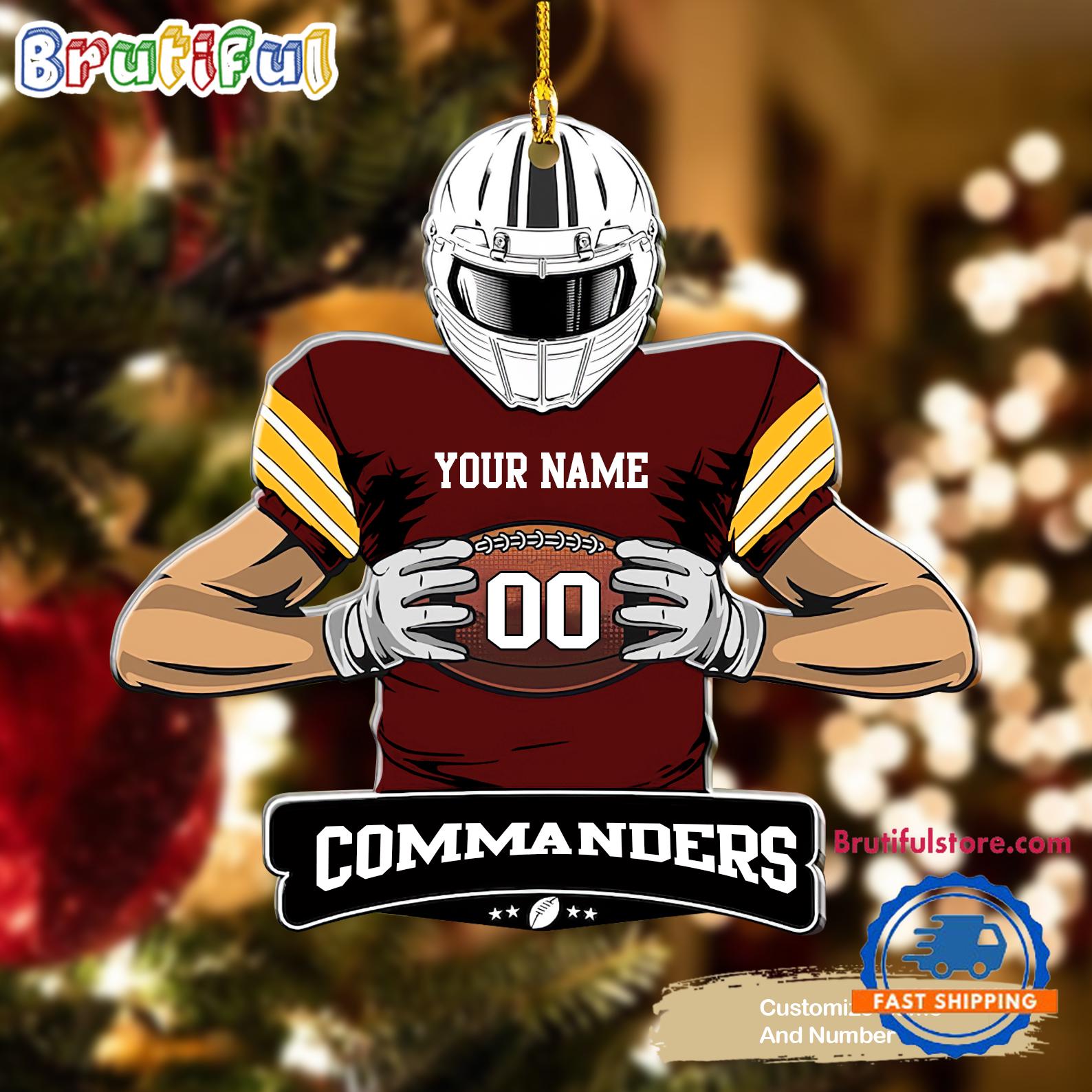 NFL Washington Commanders Special Football Game Player Christmas Ornament