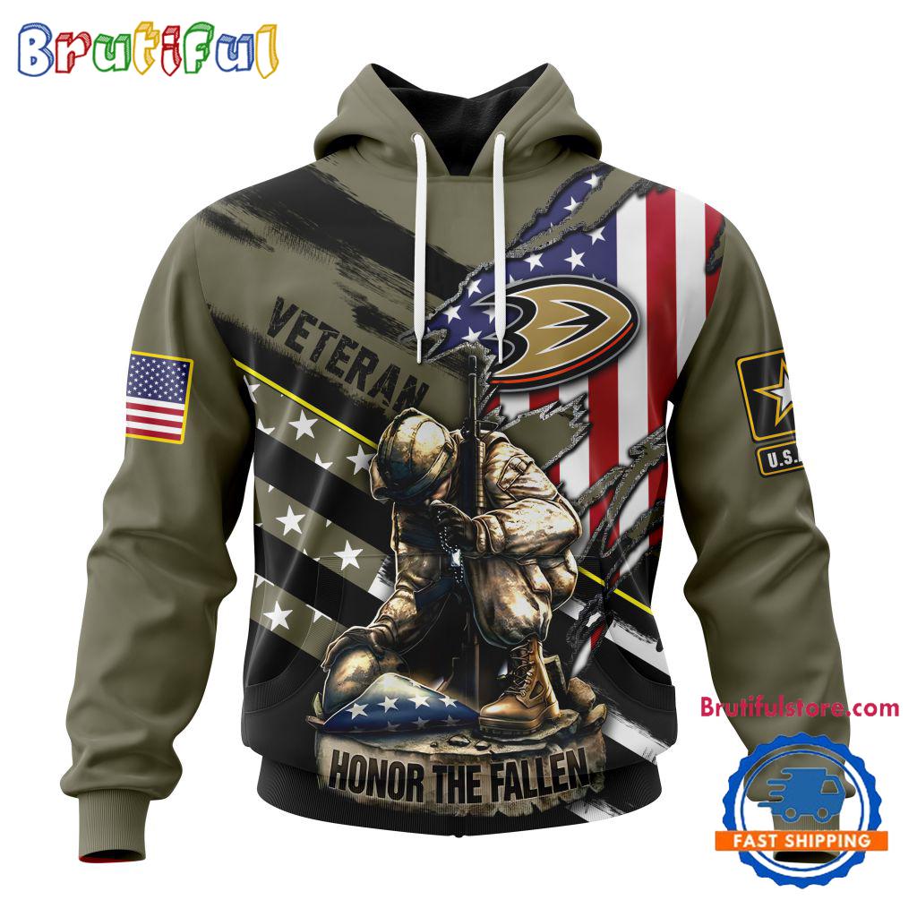 NHL Anaheim Ducks Special Hockey Honor Veterans And Their Families Hoodie, TShirt, Sweatshirt