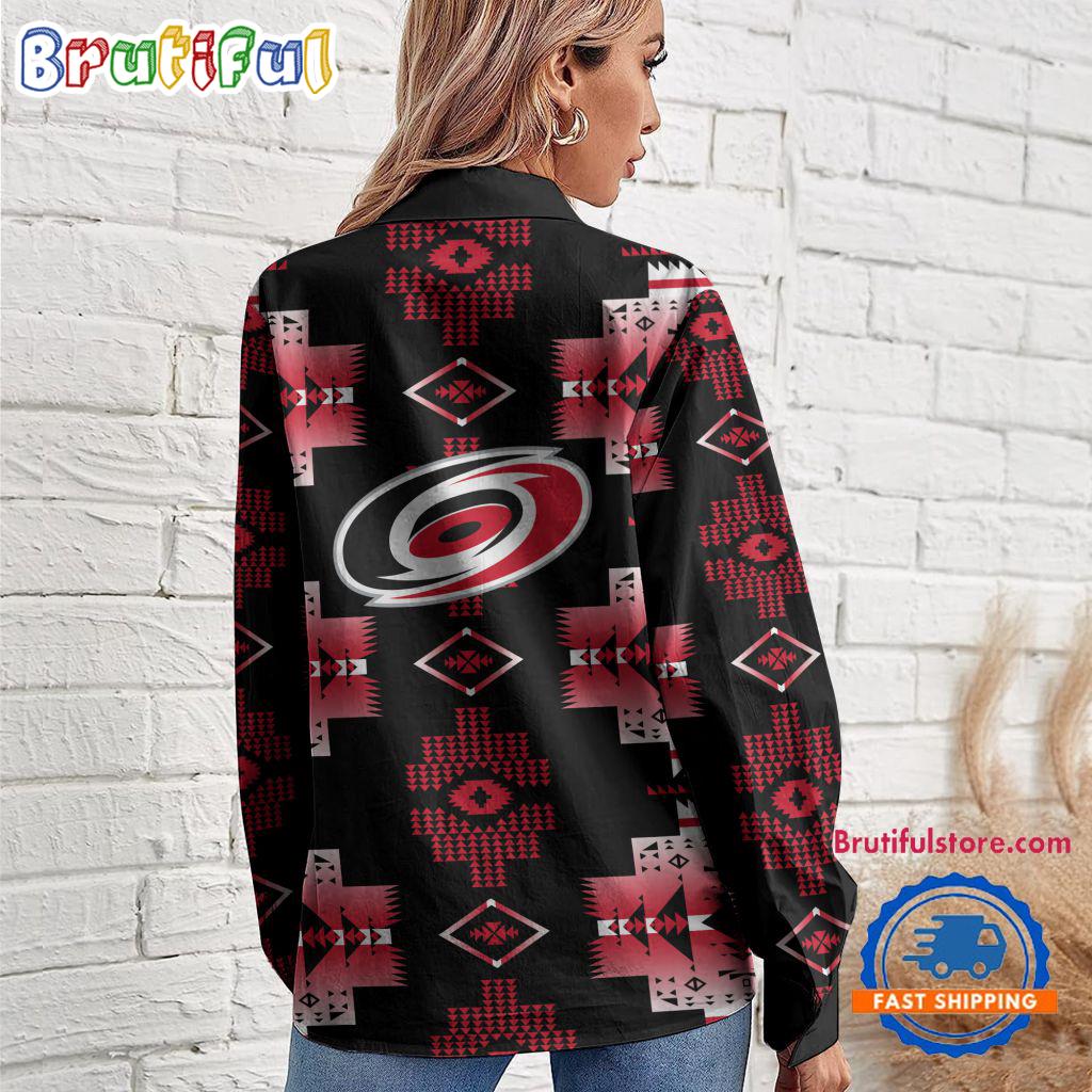 NHL Carolina Hurricanes Special Native American Women's Casual Shirt, Hockey Women's Casual Shirt