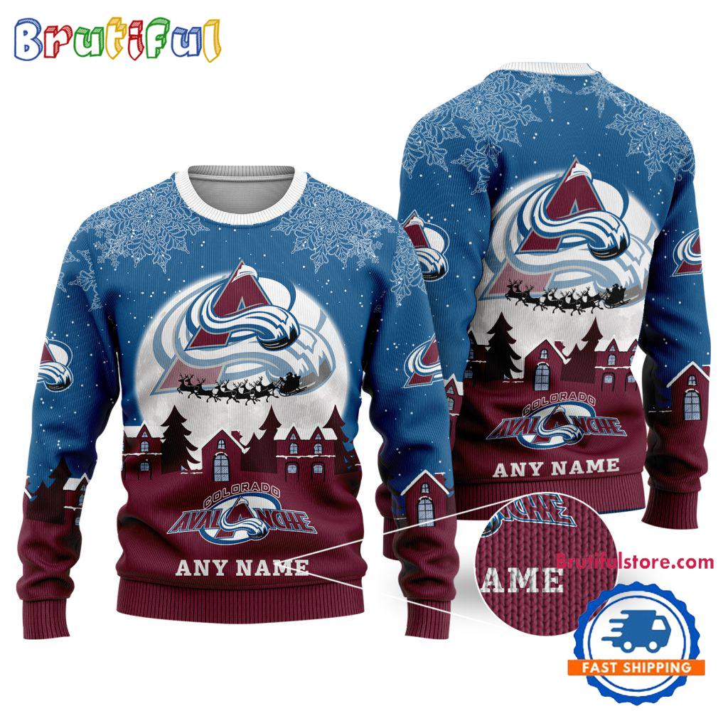 NHL Colorado Avalanche Hockey New Design Litmited Christmas Ugly Sweater