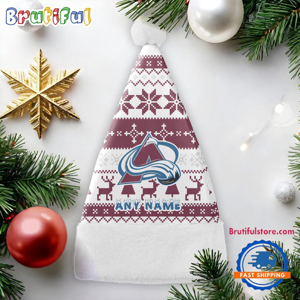 NHL Colorado Avalanche Hockey Team Christmas Hat, Sport Santa Hats, Christmas Hat Gift