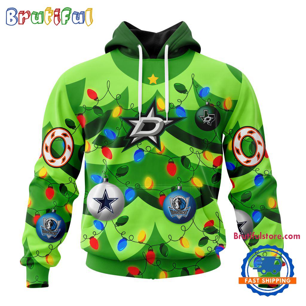 NHL Dallas Stars Specialized Christmass Tree Color And City's Sport Teams Hoodie, Sweatshirt, T Shirt