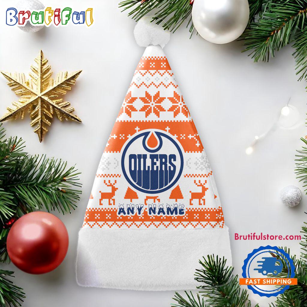 NHL Edmonton Oilers Hockey Team Christmas Hat, Sport Santa Hats, Christmas Hat Gift