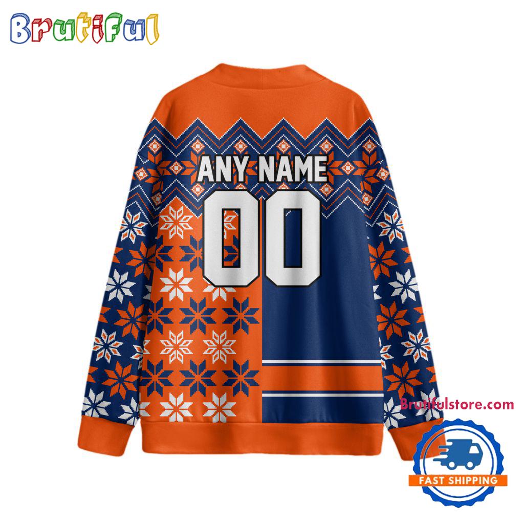 NHL Edmonton Oilers Spcial Ugly Christmas Hockey Design Cardigan, Hockey Fans Cardigan Shirt