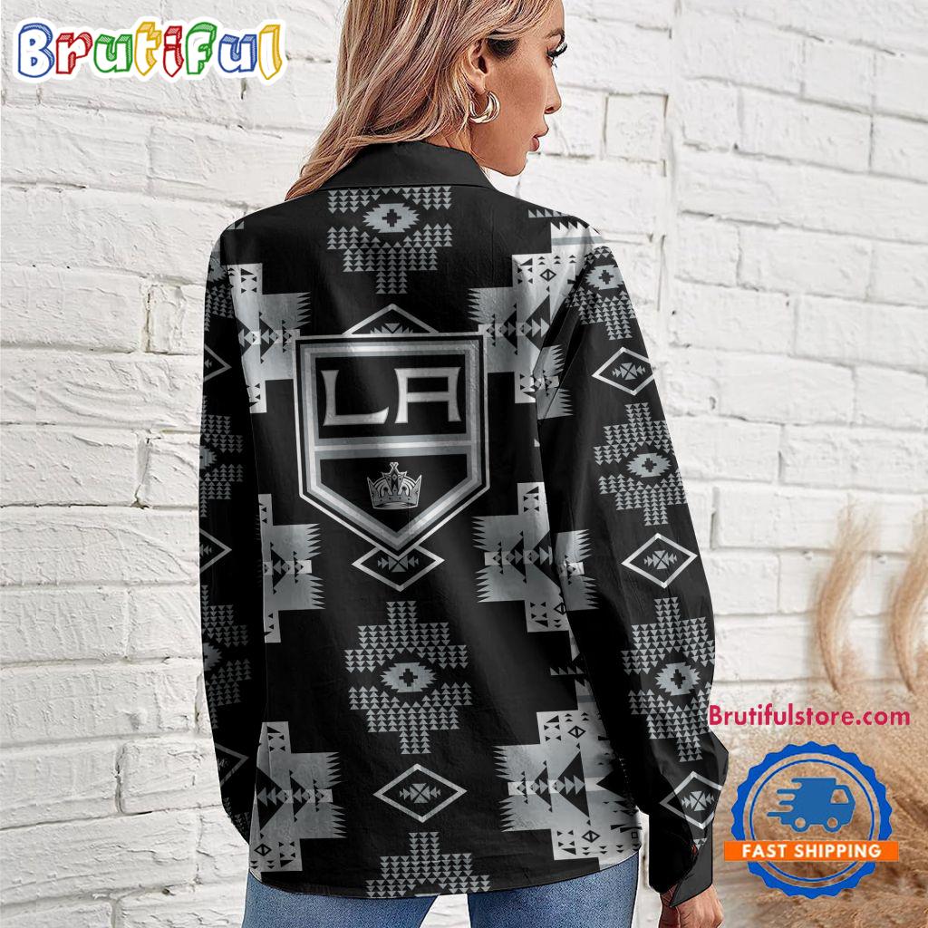 NHL Los Angeles Kings Special Native American Women's Casual Shirt, Hockey Women's Casual Shirt