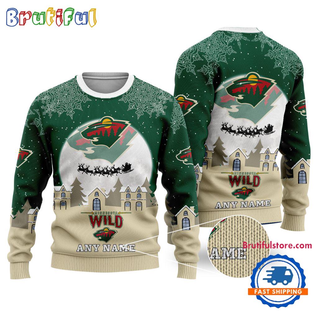 NHL Minnesota Wild Hockey New Design Litmited Christmas Ugly Sweater