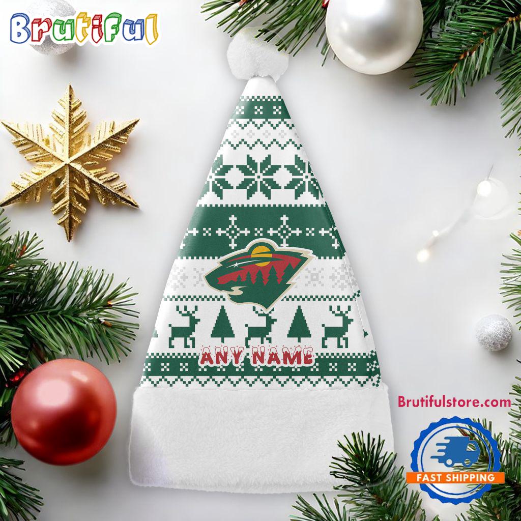 NHL Minnesota Wild Hockey Team Christmas Hat, Sport Santa Hats, Christmas Hat Gift