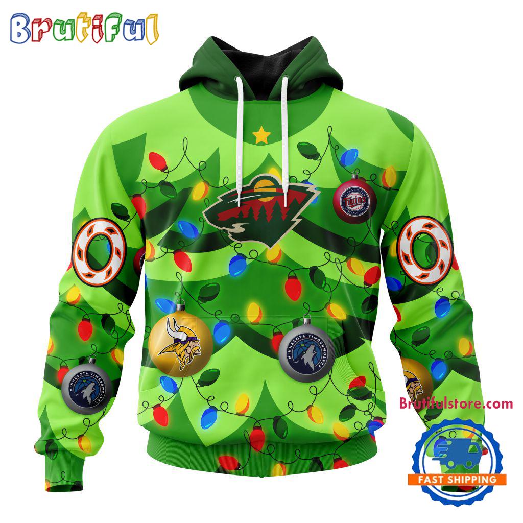 NHL Minnesota Wild Specialized Christmass Tree Color And City's Sport Teams Hoodie, Sweatshirt, T Shirt