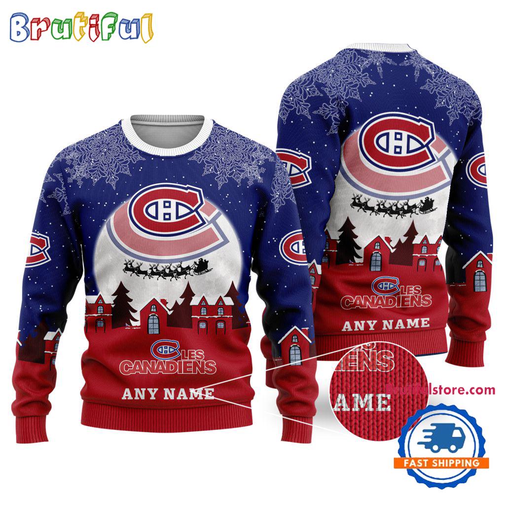 NHL Montreal Canadiens Hockey New Design Litmited Christmas Ugly Sweater