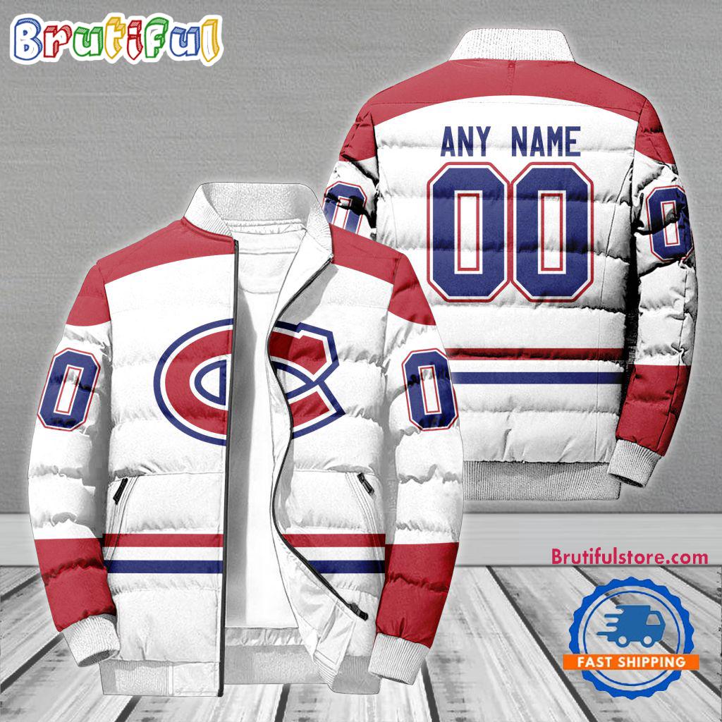 NHL Montreal Canadiens Hockey Team Personalized Away New Puffer Jacket
