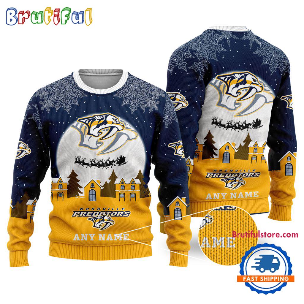 NHL Nashville Predators Hockey New Design Litmited Christmas Ugly Sweater