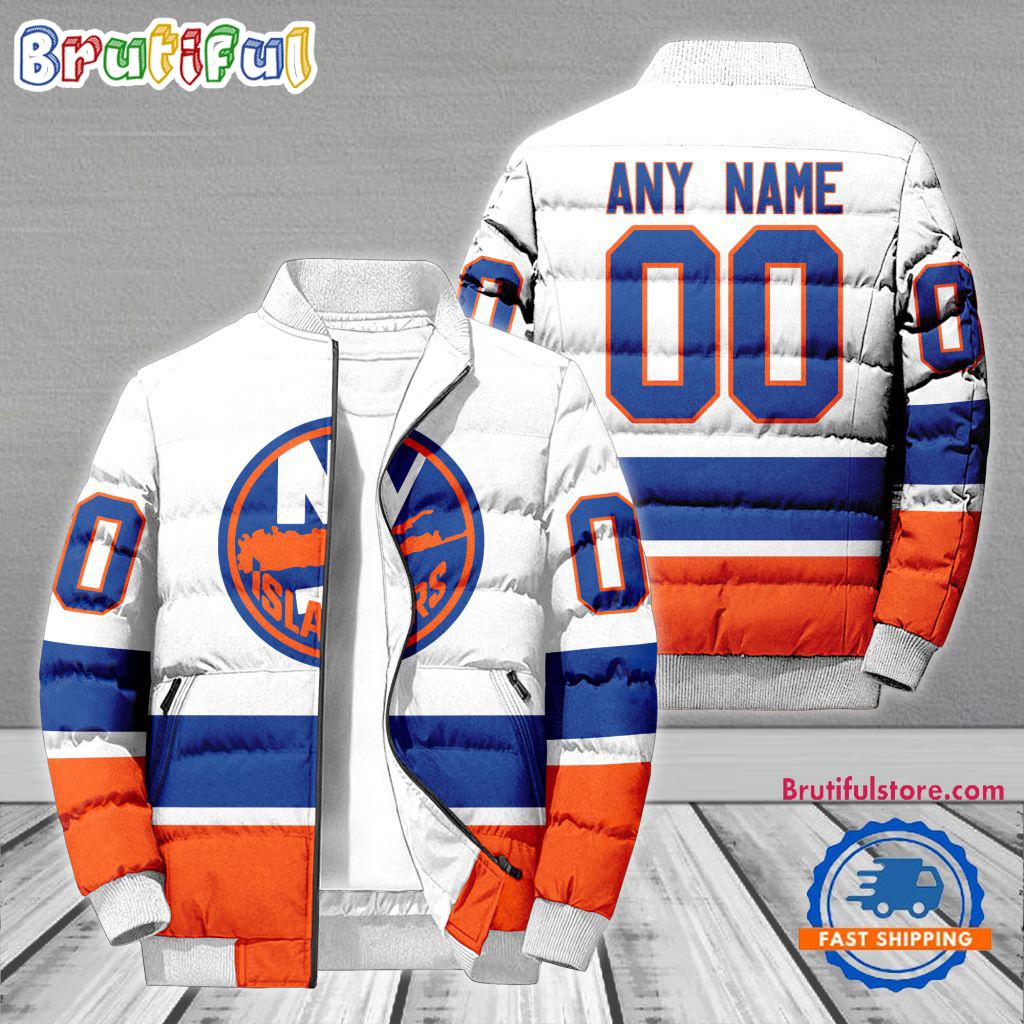 NHL New York Islanders Hockey Team Personalized Away New Puffer Jacket