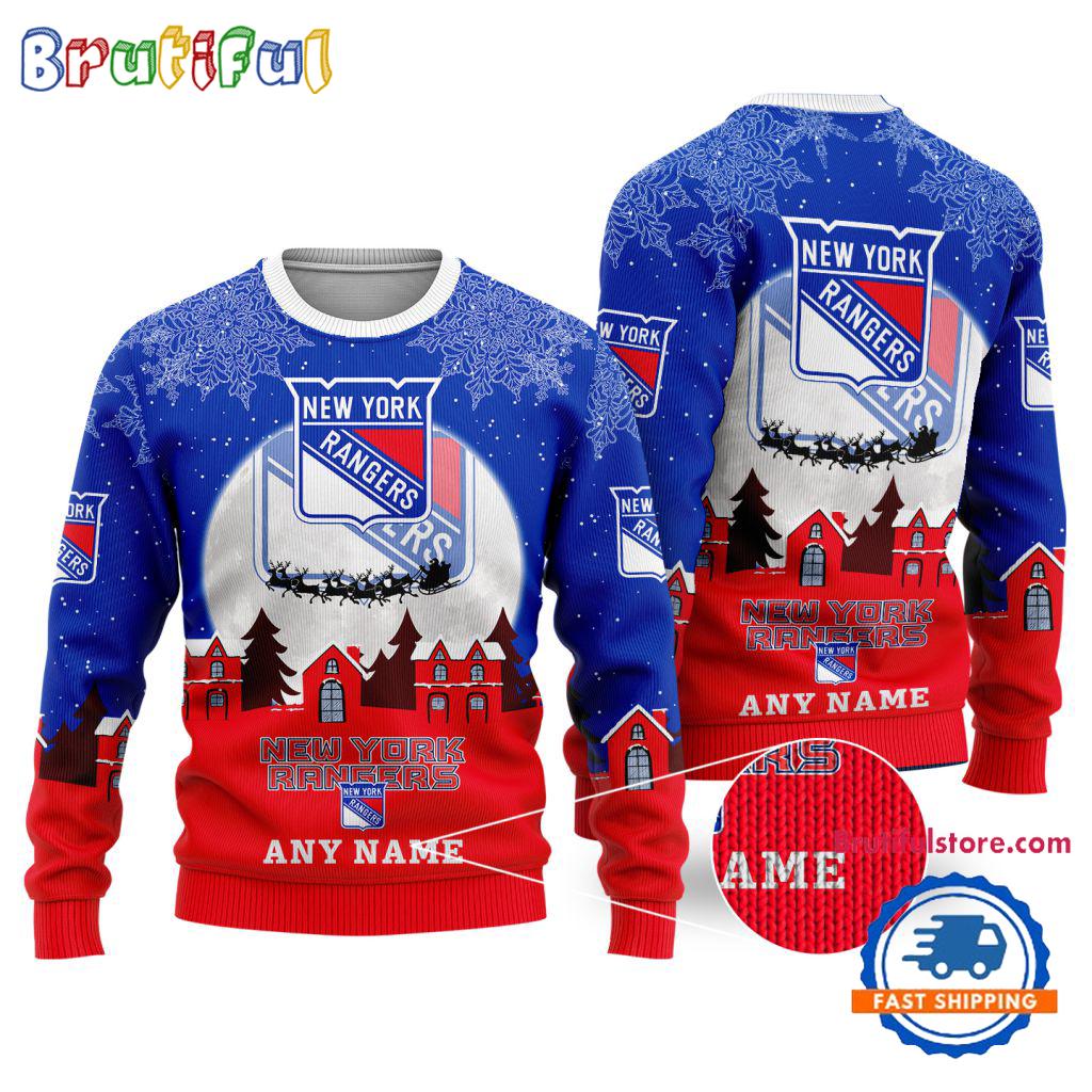 NHL New York Rangers Hockey New Design Litmited Christmas Ugly Sweater