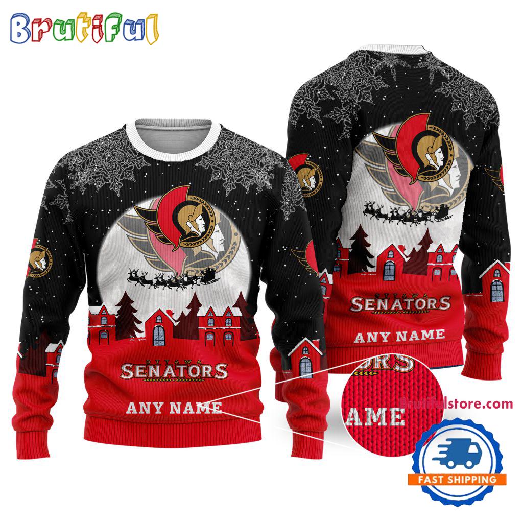 NHL Ottawa Senators Hockey New Design Litmited Christmas Ugly Sweater