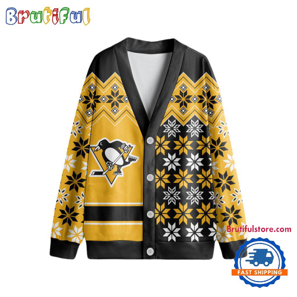 NHL Pittsburgh Penguins Spcial Ugly Christmas Hockey Design Cardigan, Hockey Fans Cardigan Shirt