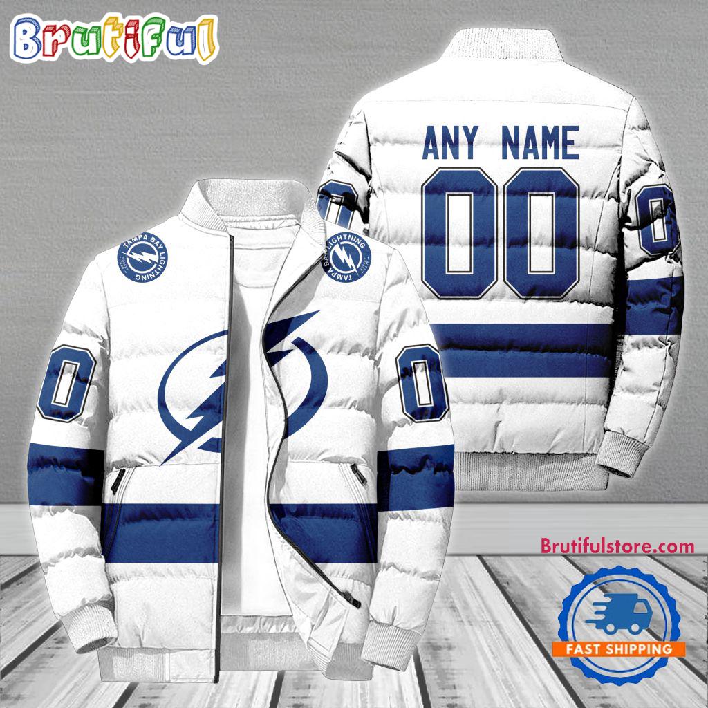 NHL Tampa Bay Lightning Hockey Team Personalized Away New Puffer Jacket