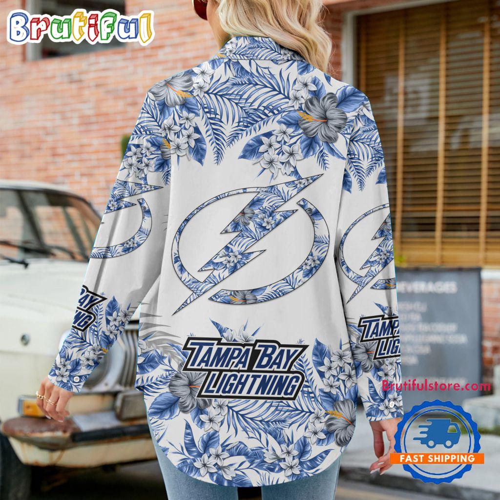 NHL Tampa Bay Lightning Special Hockey Team Hawaiian Design Women's Casual Shirt